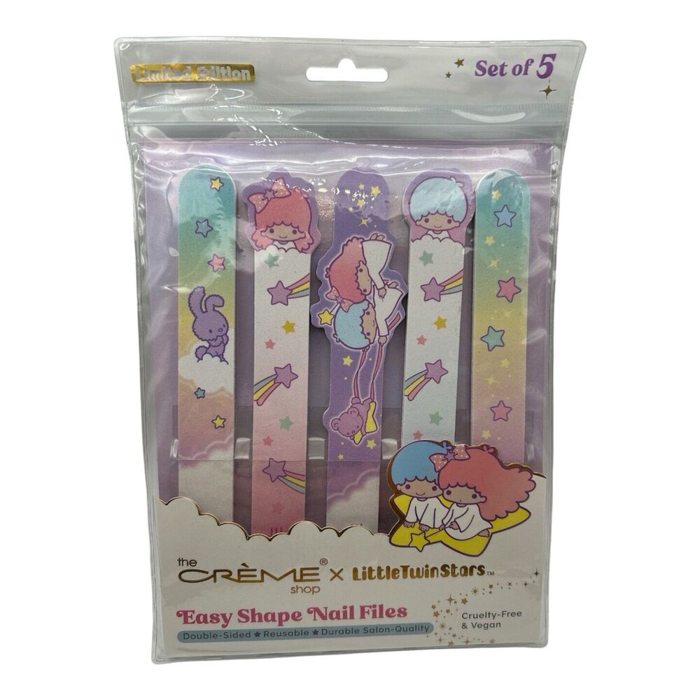 The Crème Shop Little Twin Stars Easy Shape Set of (5) Nail Files LTD ED Sanrio